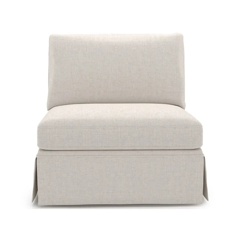 Henri Skirted Armless Chair