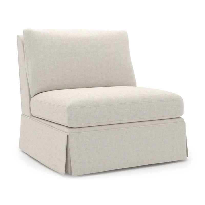 Henri Skirted Armless Chair