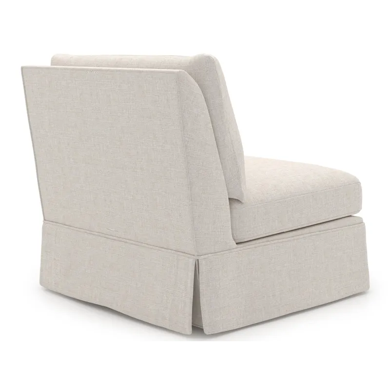 Henri Skirted Armless Chair