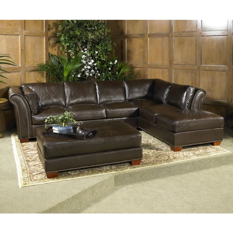 8650 Leather Cocktail Ottoman