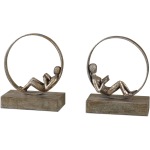 Lounging Reader, Bookends, S/2