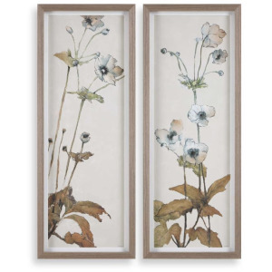 Garden Study Framed Floral Prints, S/2