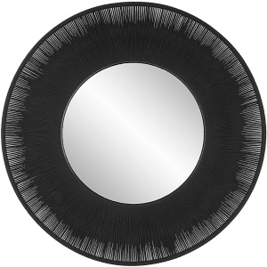 Sailor's Knot Round Mirror - Black