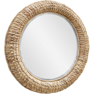 Twisted Seagrass Round Mirror