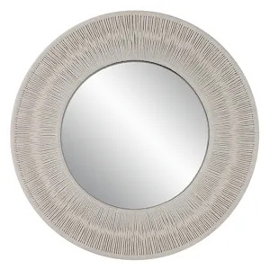 Sailor's Knott Small Round Mirror, White