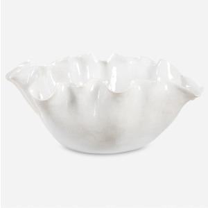 Ruffle Bloom Ruffle White Bloom Bowl