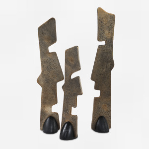 Geometric Echoes Bronze Sculptures Set/3