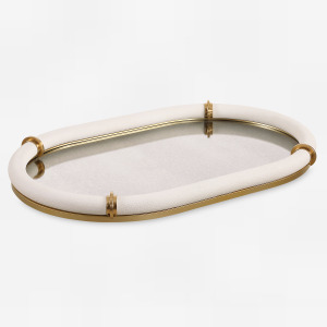 Cyprus Leather Oval Tray