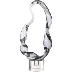 Luminous Twist Glass Sculpture