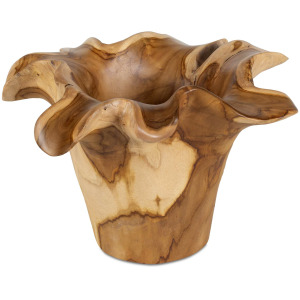 Teak Flow Natural Outdoor Bowl