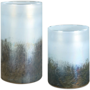 Midnight Mist Cylindrical Vases Set/2