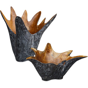 Starpetal Indoor-Outdoor Wooden Bowls Set/2
