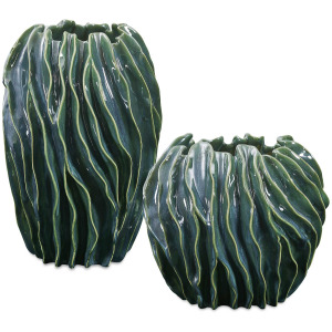 Veridian Ridge Indoor-Outdoor Vases Set/2