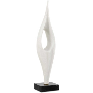 Fluid Drop White Stone Sculpture