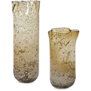 Rhine Seeded Glass Vases Set/2