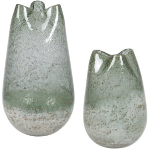Chianti Seeded Glass Vases Set/2