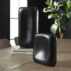 Anodic Dark Brown Vases Set/2