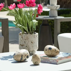 Nest Trio Indoor-Outdoor Stone Eggs Set/3