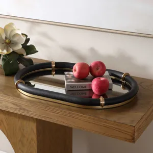 Cyprus Black Oval Tray