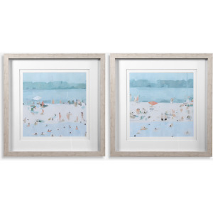Sea Glass Sandbar Framed Prints, Set/2