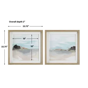 Glacial Coast Framed Prints, Set/2