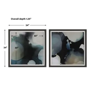 Telescopic Abstract Framed Prints, Set/2