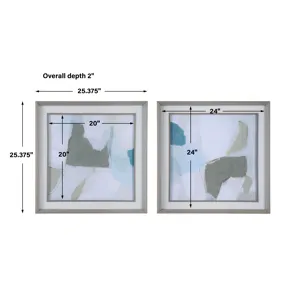 Mist Shapes Framed Prints, Set/2