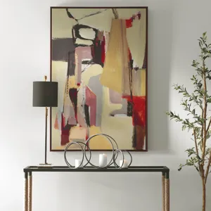 Peaches Framed Canvas Abstract Art