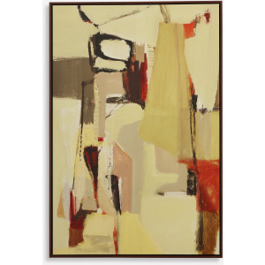 Peaches Framed Canvas Abstract Art