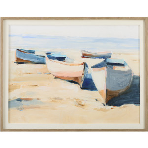 Beached Boats Framed Print