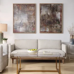 Molten Patina Framed Canvases, Set/2