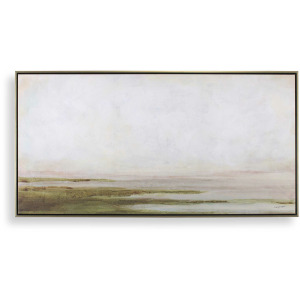 Hazy Lake Framed Landscape Art