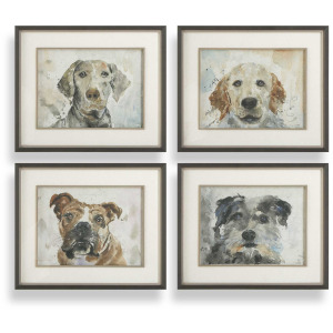 Dog Days Framed Prints Set/4