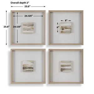 Studying Sepia Hand Painted Canvases Set/4