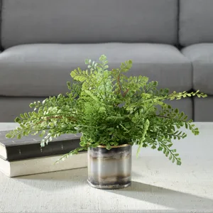 Maidenhair Fern In Oxidized Container