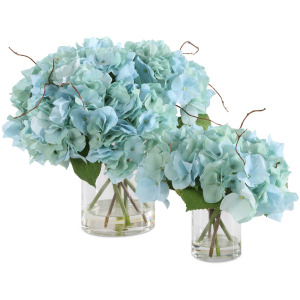 Tranquil Blooms In Glass Vases Set/2