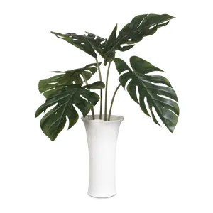 Muse Monstera White Vase Centerpiece