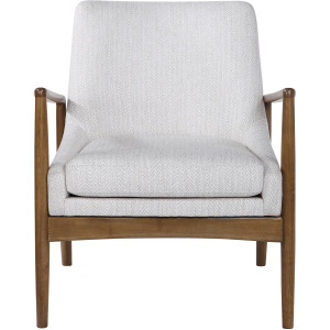 Bev White Accent Chair