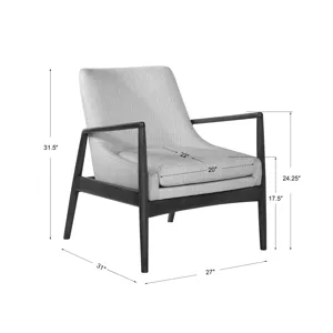 Bev White Accent Chair