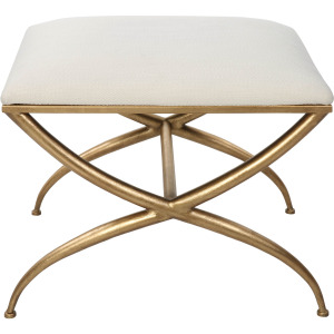 Crossing Small White Bench