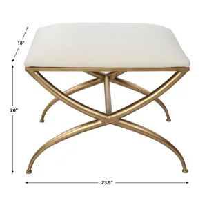 Crossing Small White Bench