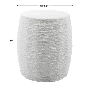 Resort White Accent Stool