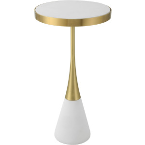 Apex White Concrete Accent Table