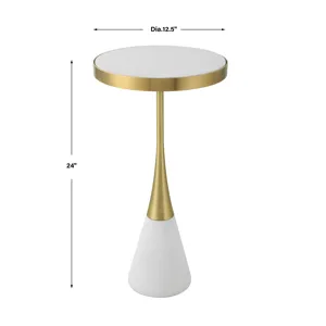 Apex White Concrete Accent Table