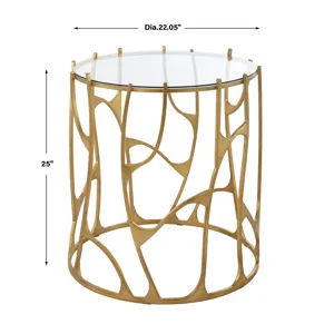 Ritual Round Gold Side Table