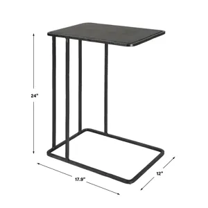 Cavern Stone & Iron Accent Table