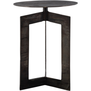 Deltoid Gunmetal Accent Table