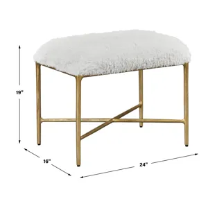 Charmed Sheepskin Small Bench