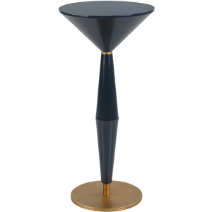 Luster Navy Blue Accent Table
