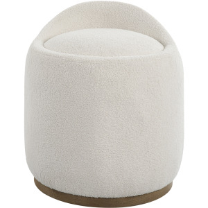 Swirl Swivel Sheepskin Ottoman